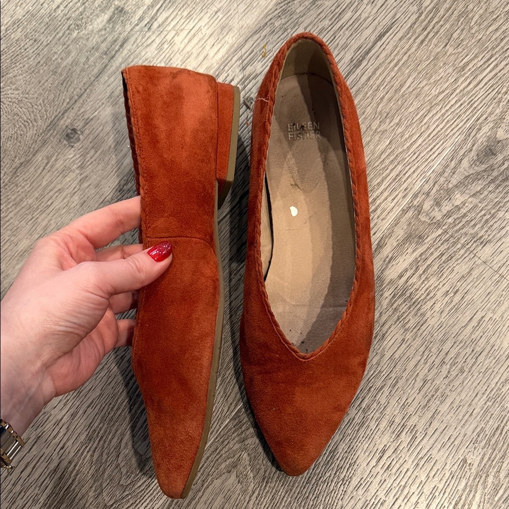 Eileen Fisher Women's Tan Suede Loafers